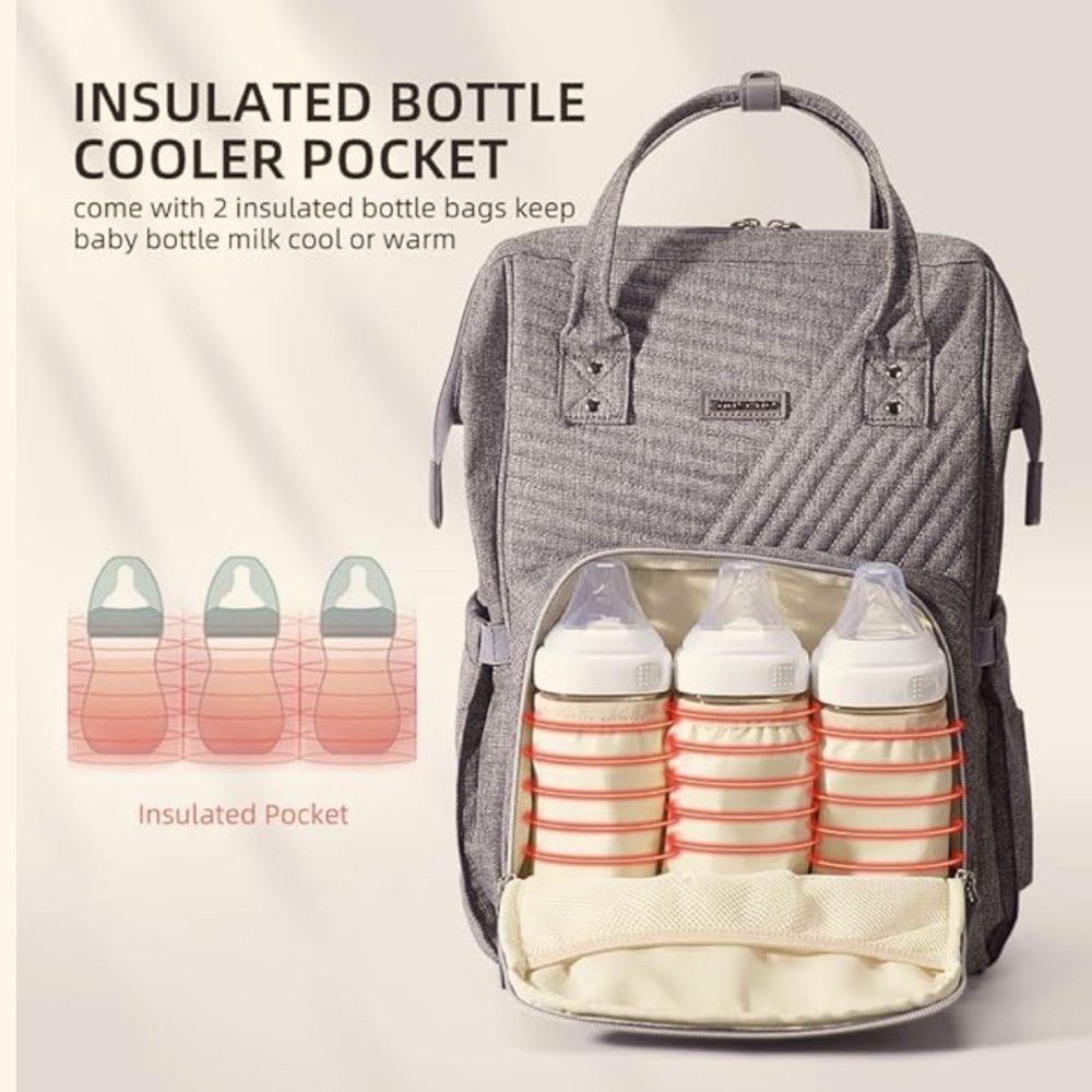 Sunveno Diaper Backpack Large Capacity Quilting